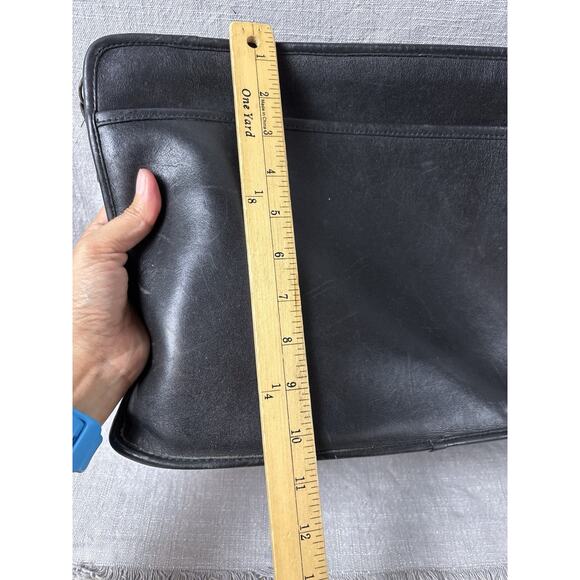 Vintage Coach Black Leather Portfolio Document Laptop Case - Picture 6 of 7